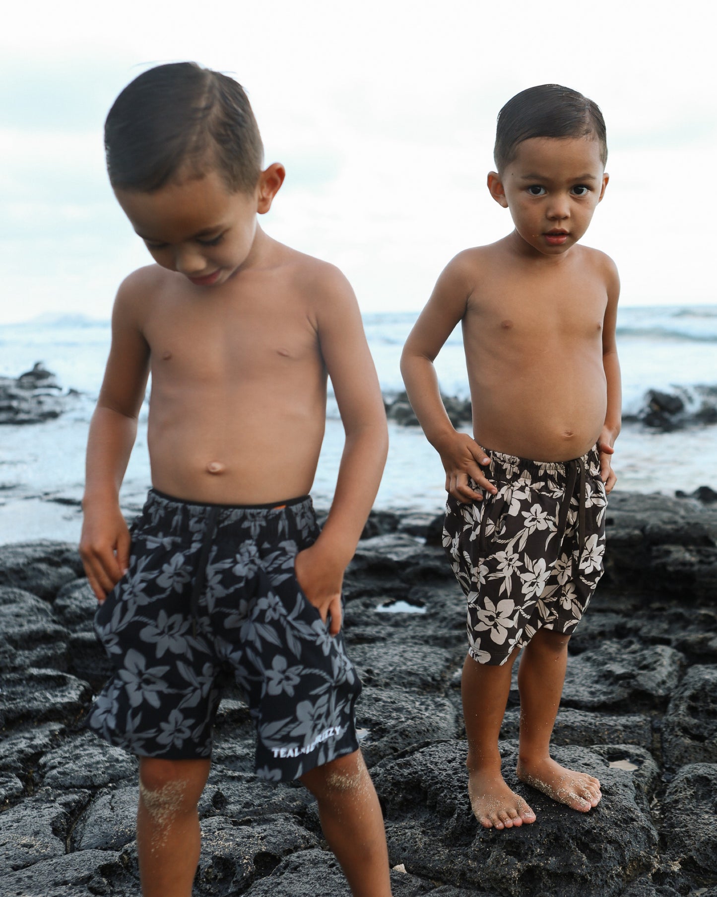 Luxe Hybrid Boy's Shorts in Mocha Orchid