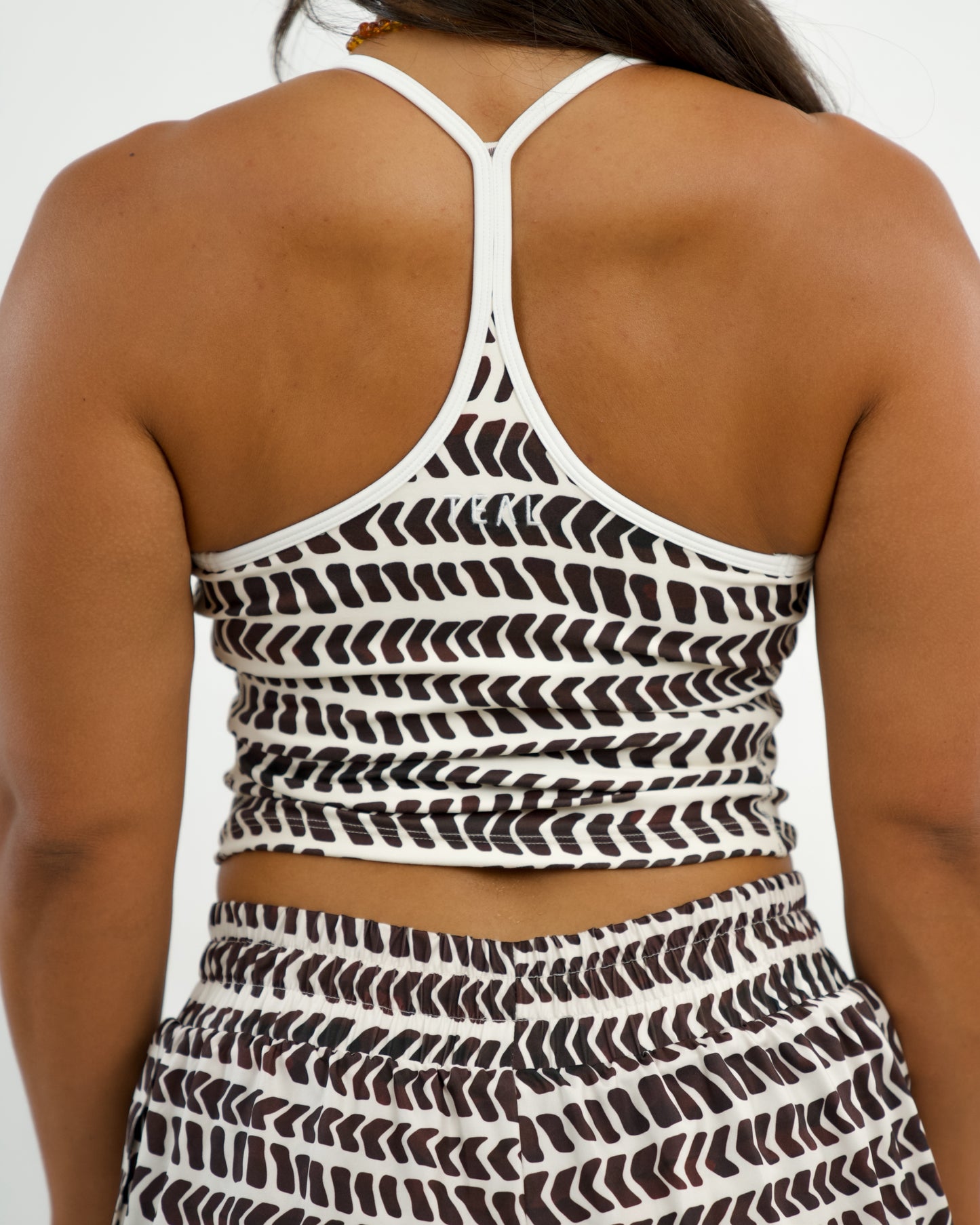 Ave Crop Tank in Hebrew