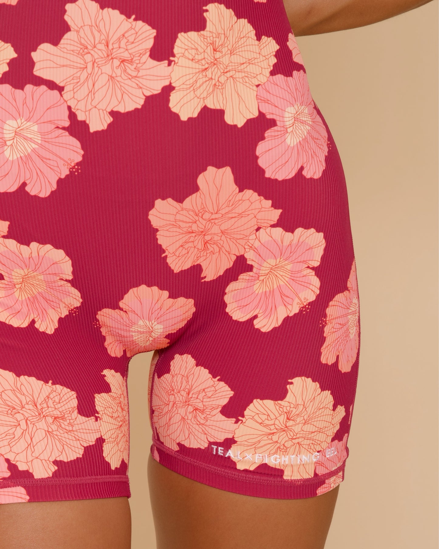 Aura Jumpsuit in Summer Hibiscus - Anemone