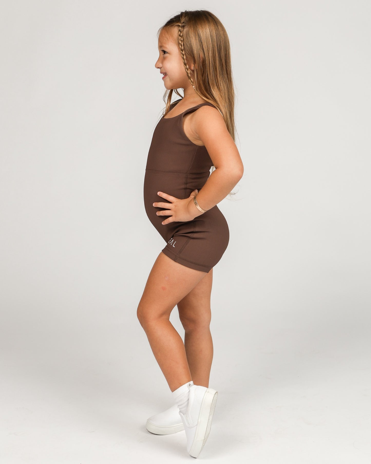 Mini LB Jumpsuit in Ribbed Mocha