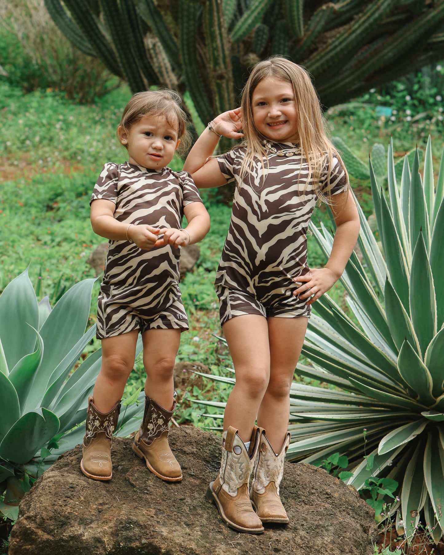Mini T-Shirt Jumpsuit in Dark Zebra