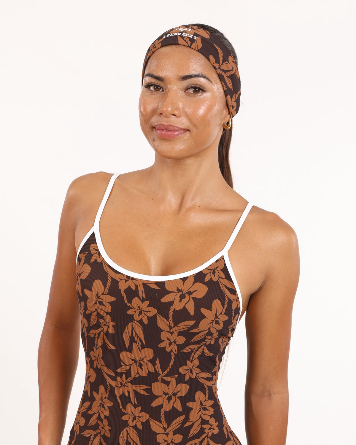 Headband in Mocha Orchid Lei