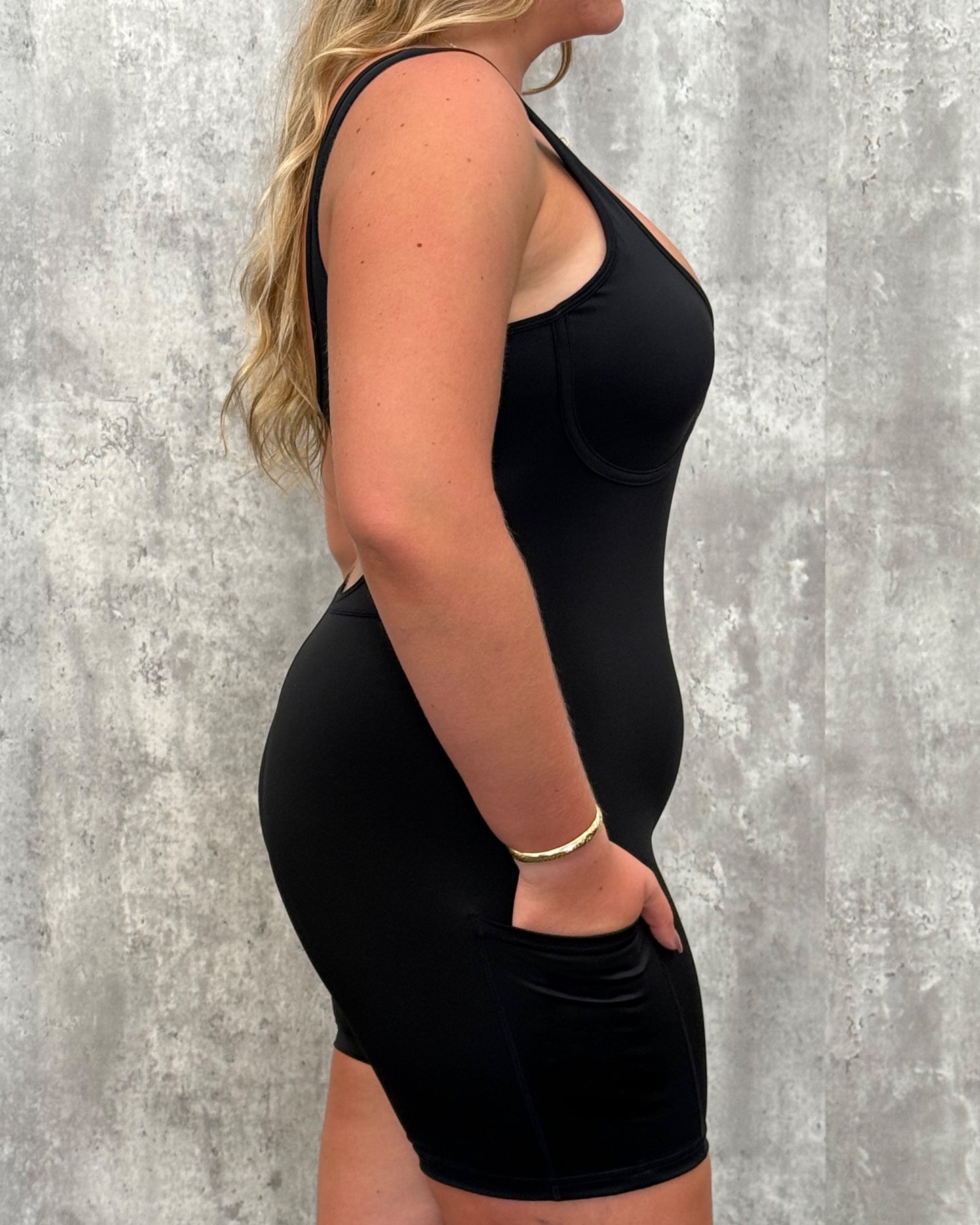 Aura Jumpsuit in Smooth Black