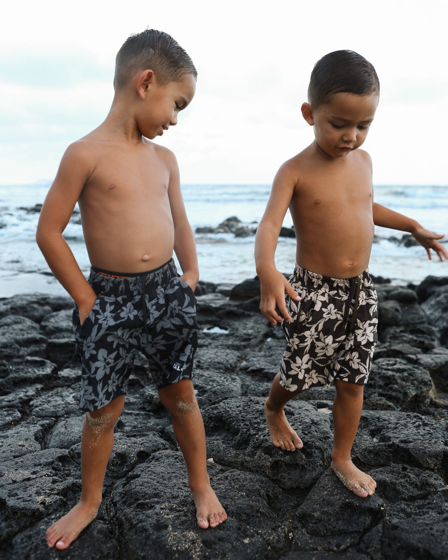Luxe Hybrid Boy's Shorts in Mocha Orchid