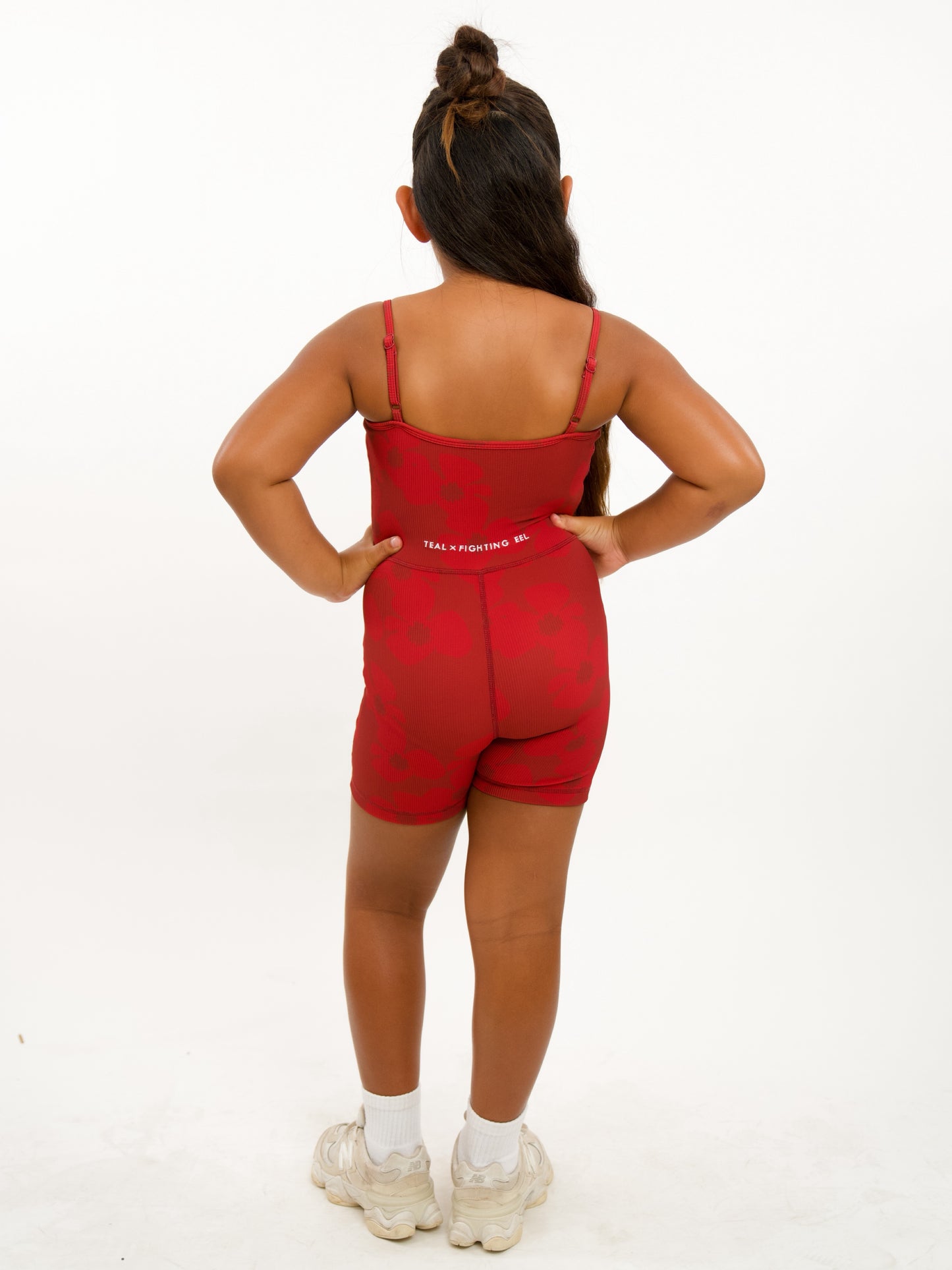 Mini Kayla 2.0 Jumpsuit in Zinnia Red Dahlia