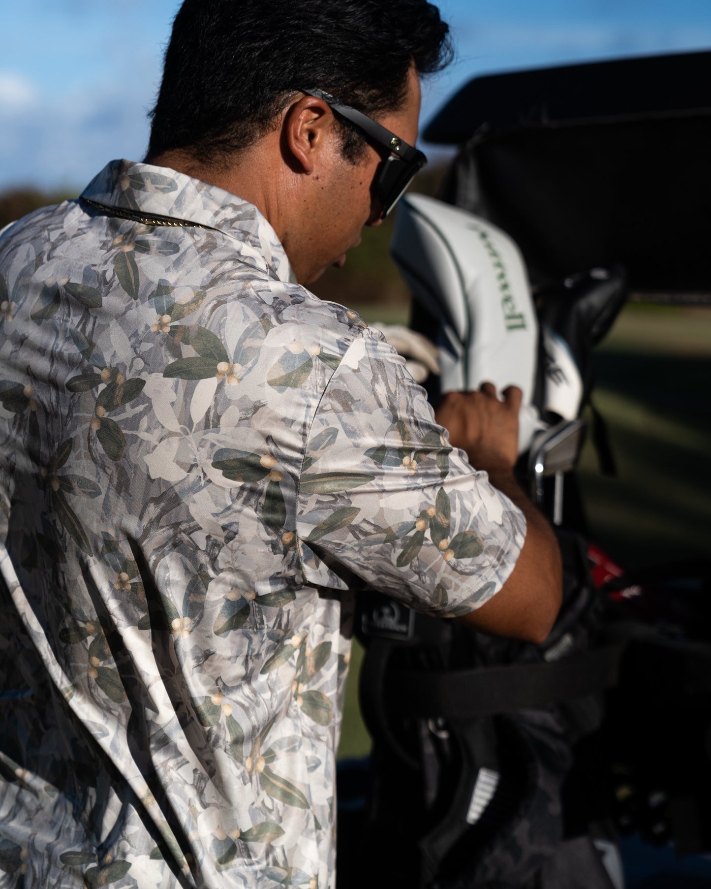 Men's Golf Polo in Mokihana Camo