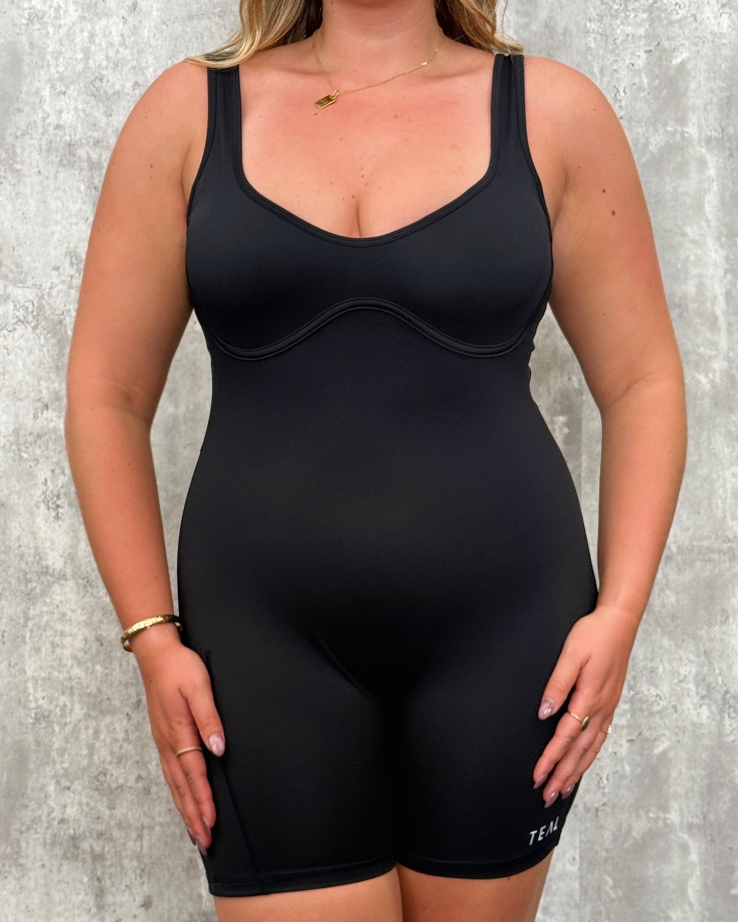 Aura Jumpsuit in Smooth Black