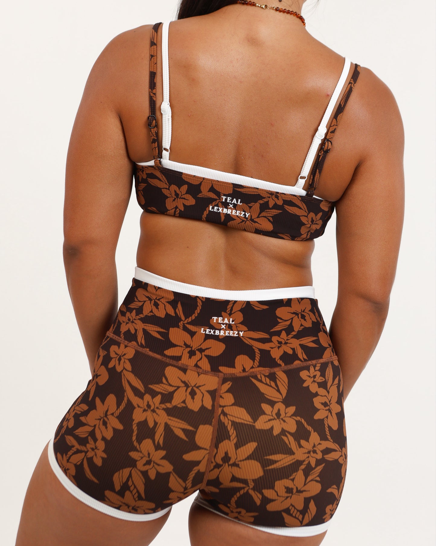 Essential 3" Biker Short in Mocha Orchid Lei