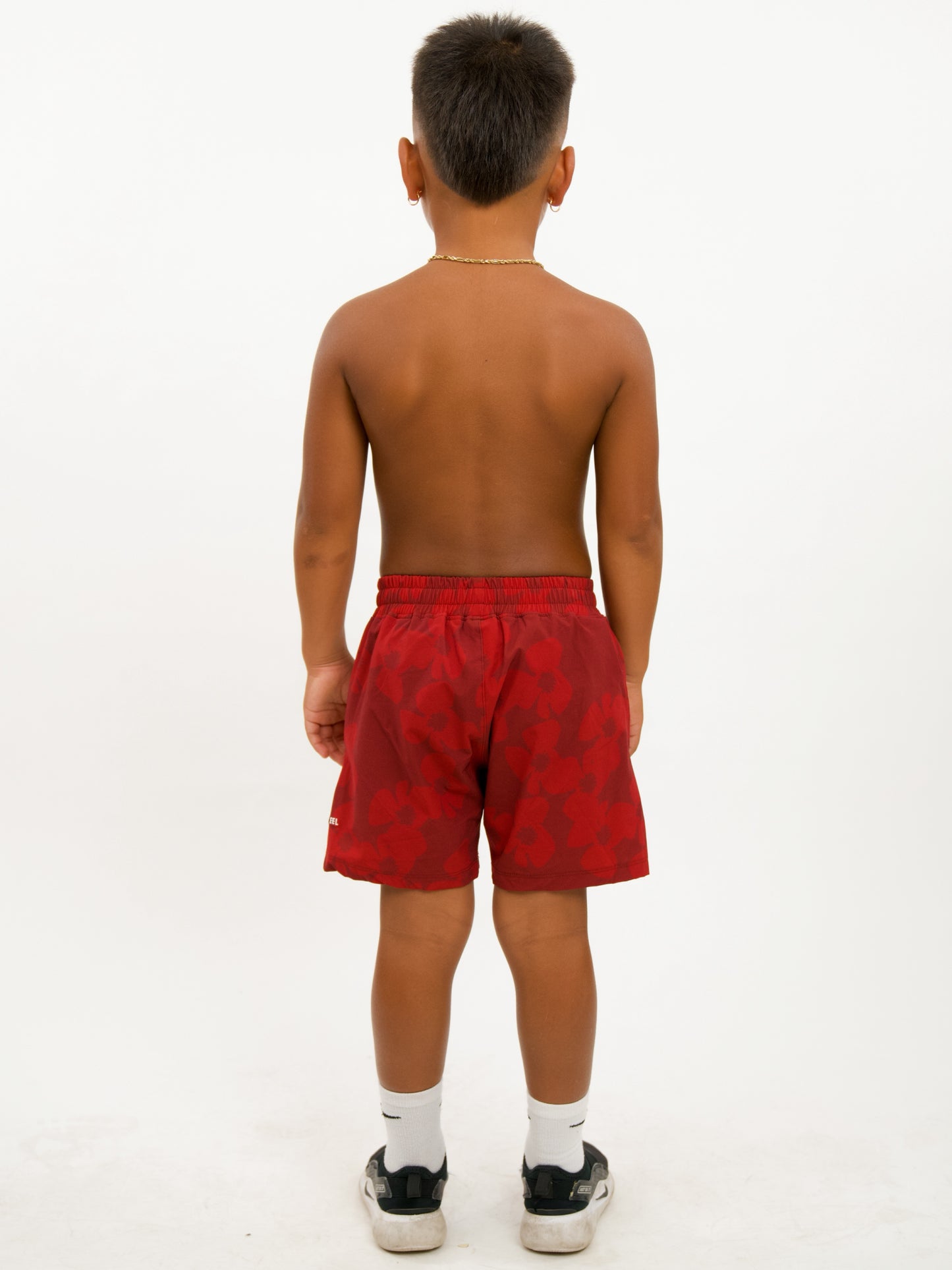 Luxe Hybrid Boy's Shorts in Zinnia Red Dahlia