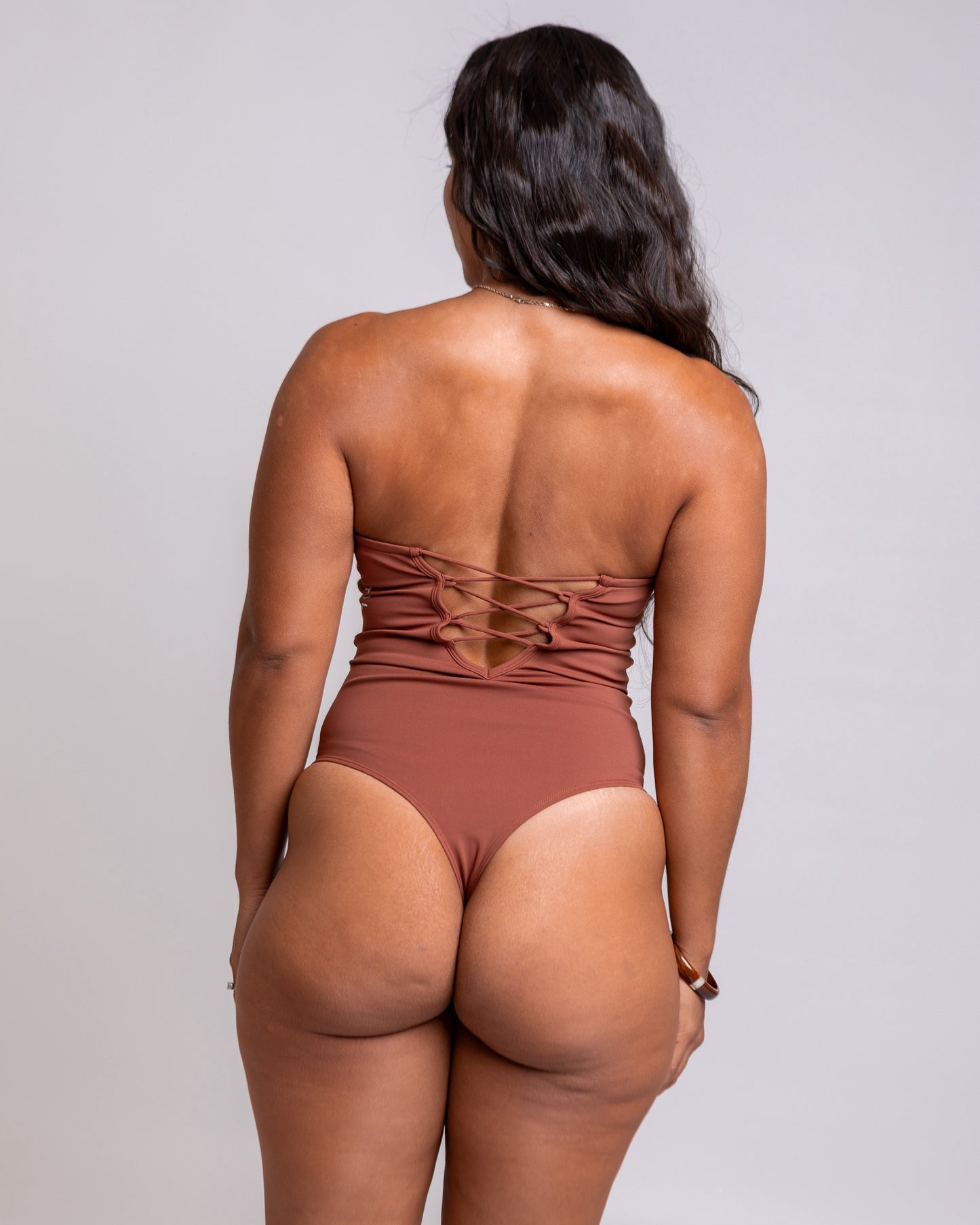 Sweet Heart Strapless Bodysuit in Pumpkin Spice