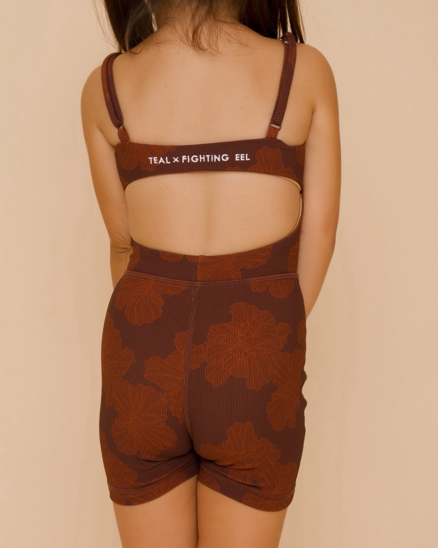 Mini Kayla Jumpsuit in Summer Hibiscus - Coco