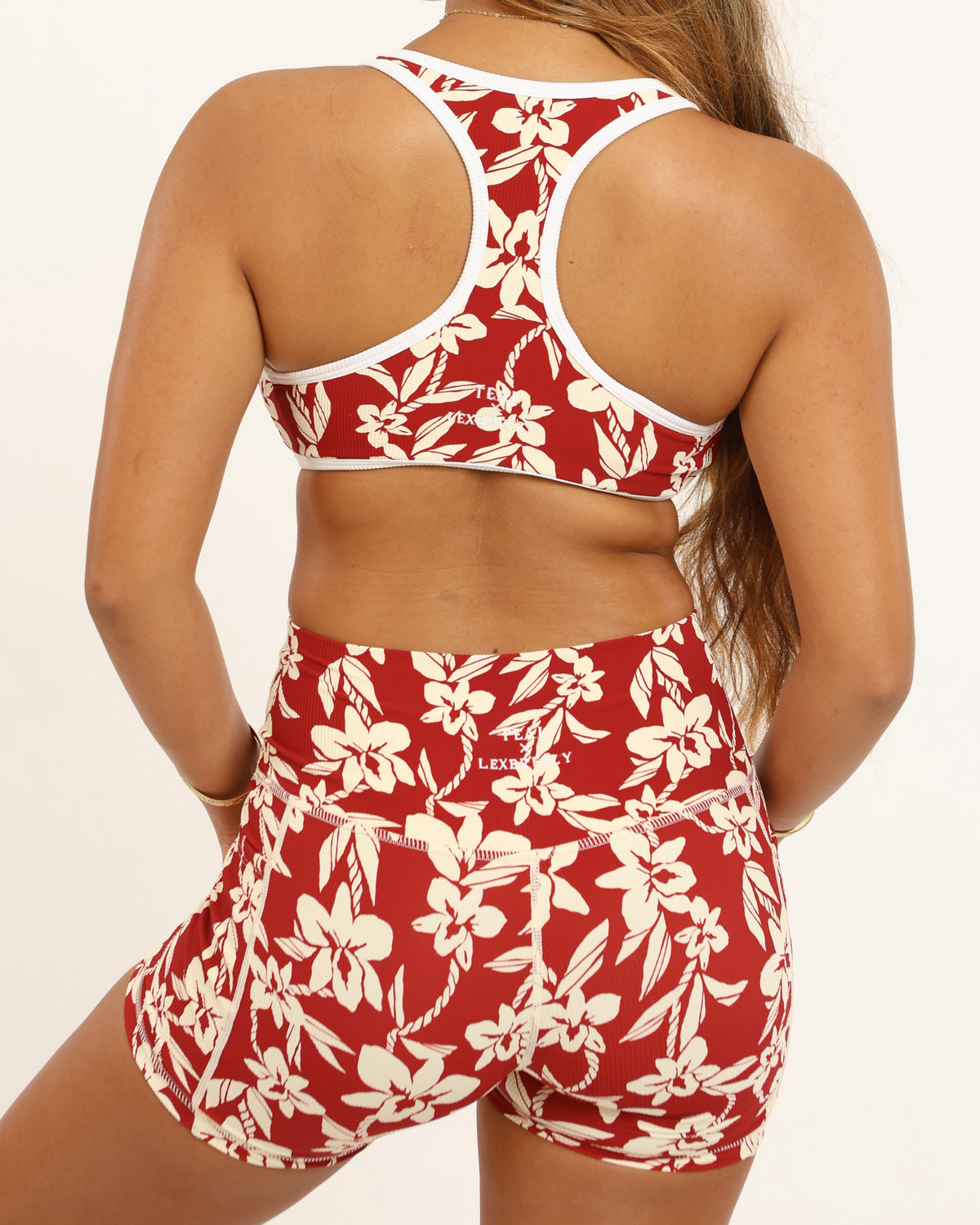 Racer Back Top in Red Orchid Lei