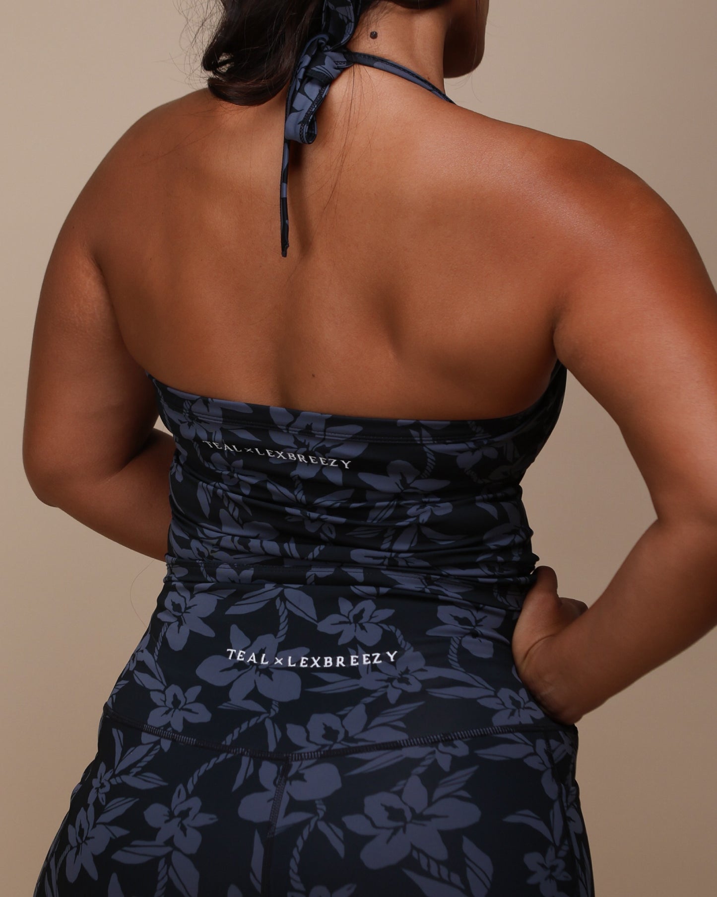 Halter Top in Black Orchid