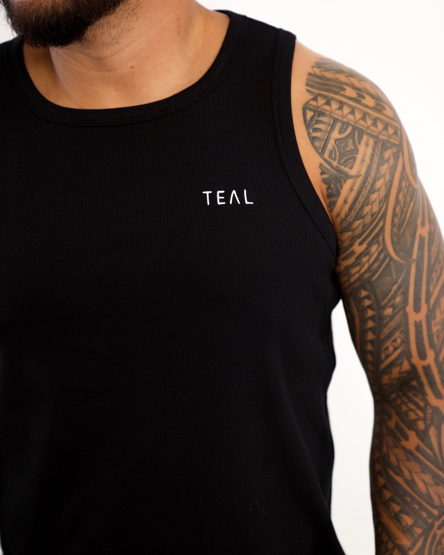 Everyday Men's Tank in Ribbed Black