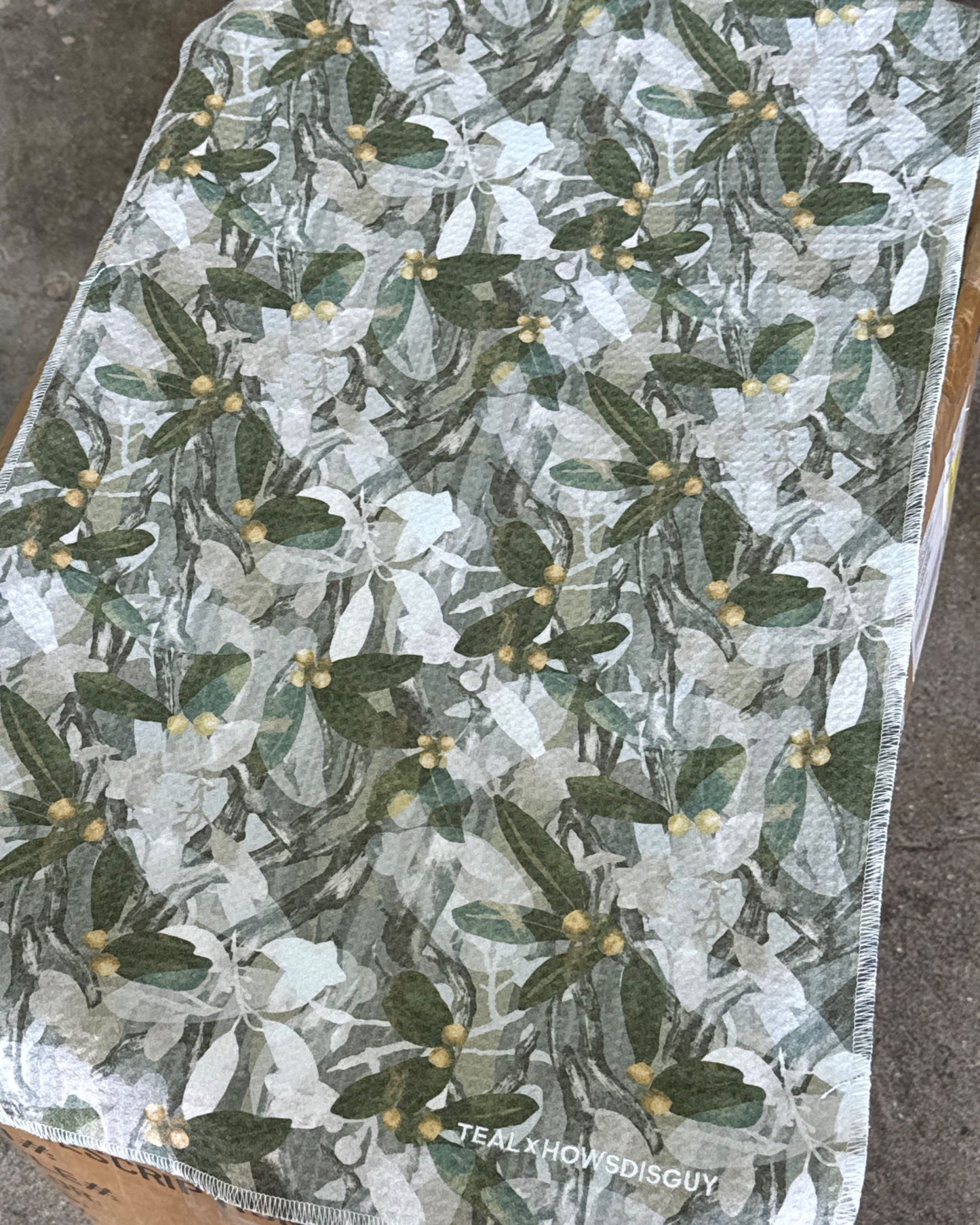 Waffle Towel in Mokihana Camo