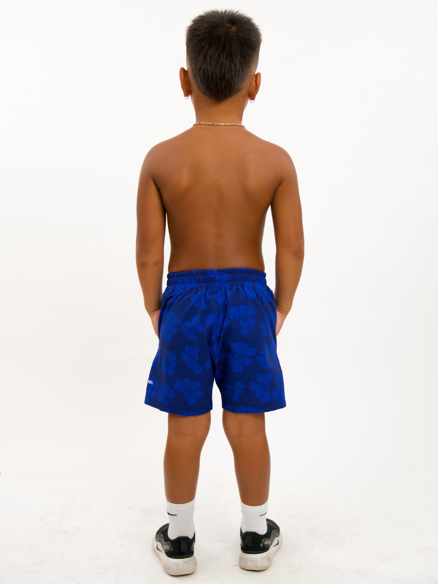 Luxe Hybrid Boy's Shorts in Orchid Dot Blue