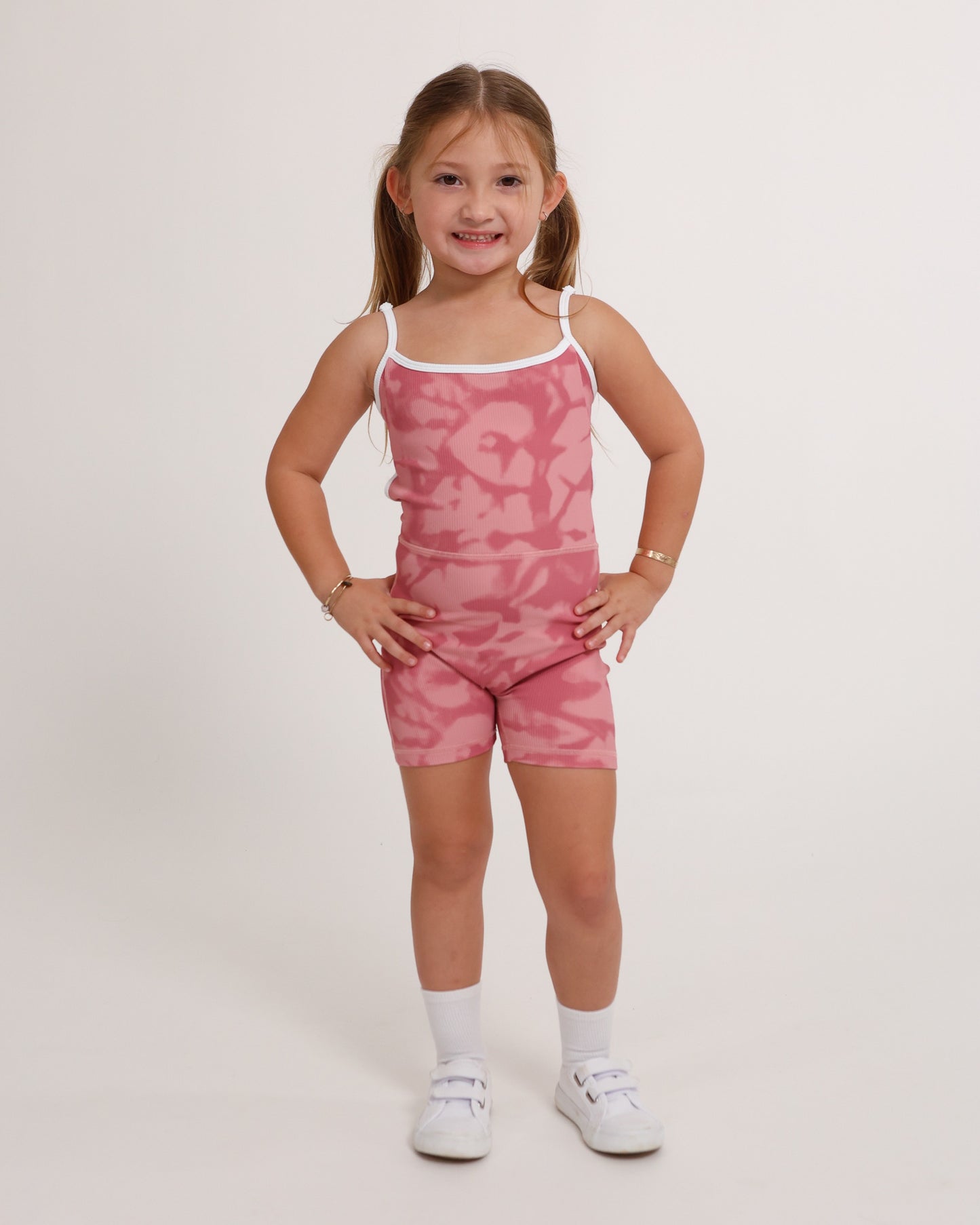 Mini Kayla Jumpsuit in Pink Shibori