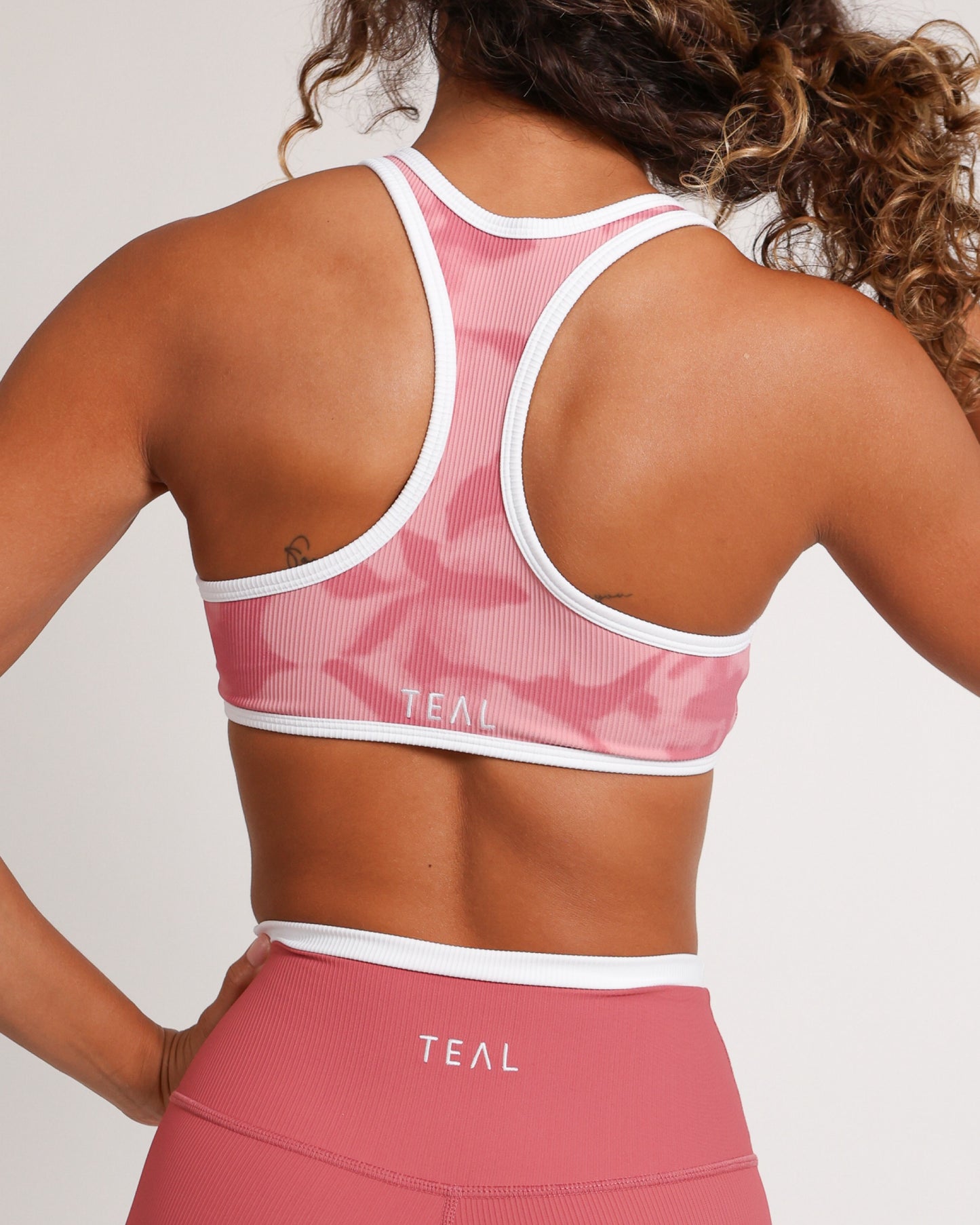 Racer Back Top in Pink Shibori