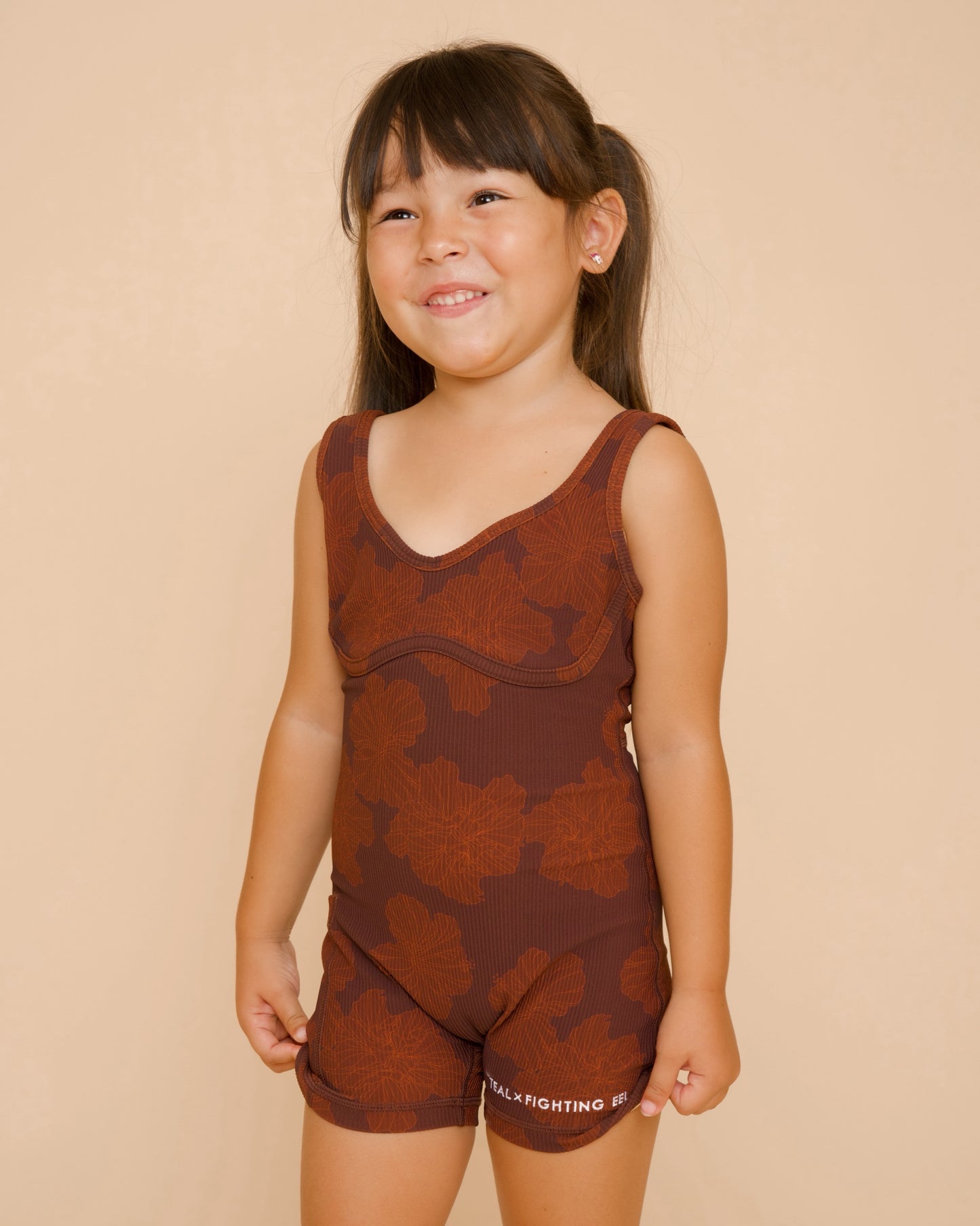 Mini Aura Jumpsuit in Summer Hibiscus - Coco