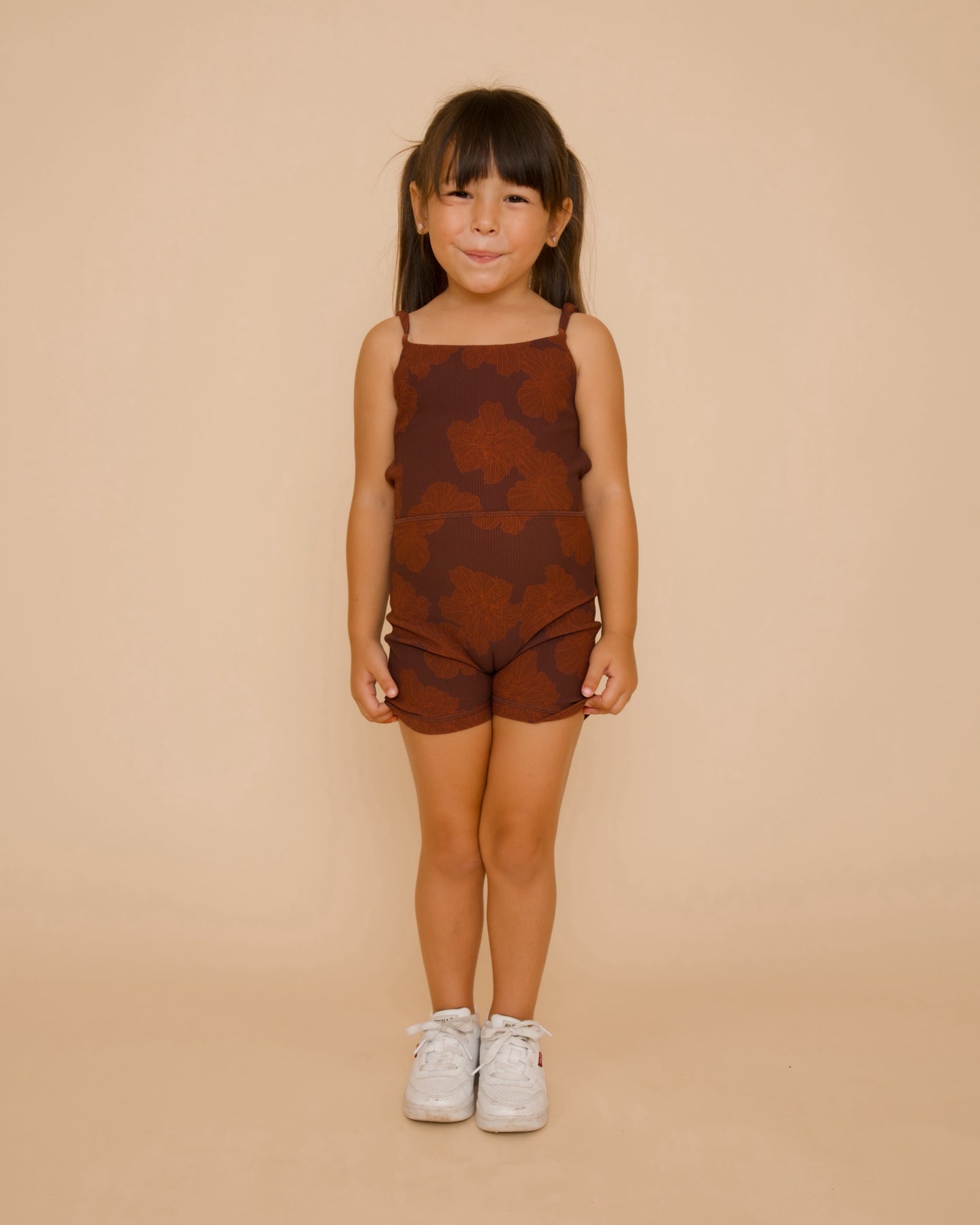 Mini Kayla Jumpsuit in Summer Hibiscus - Coco