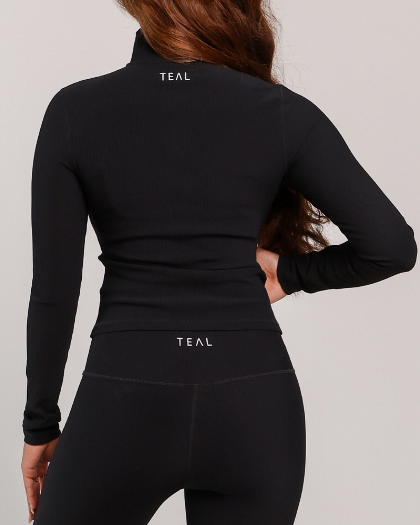 Contour Jacket in Ribbed Black