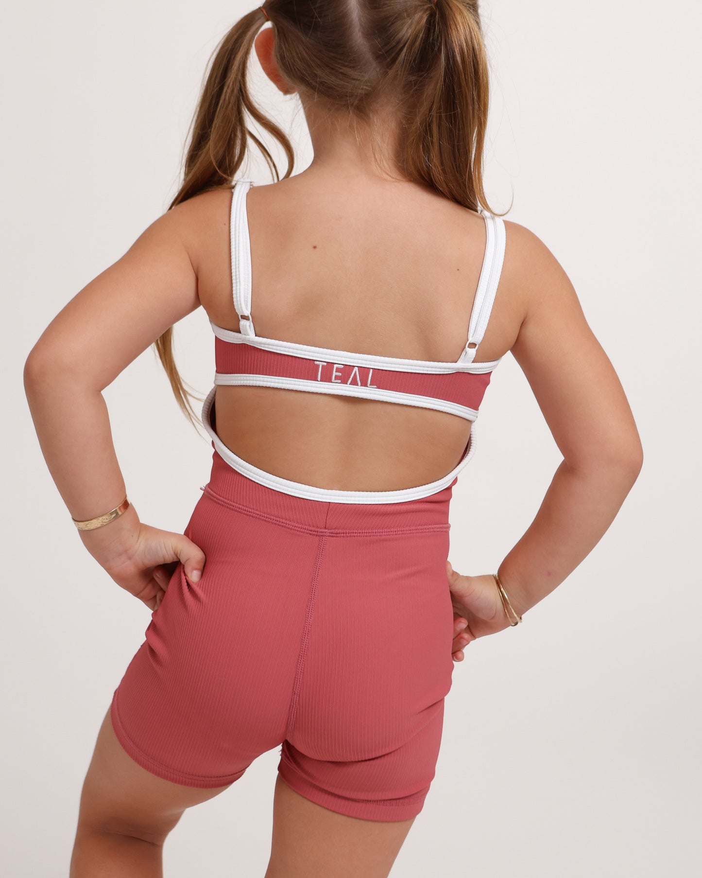 Mini Kayla Jumpsuit in Coral Pink