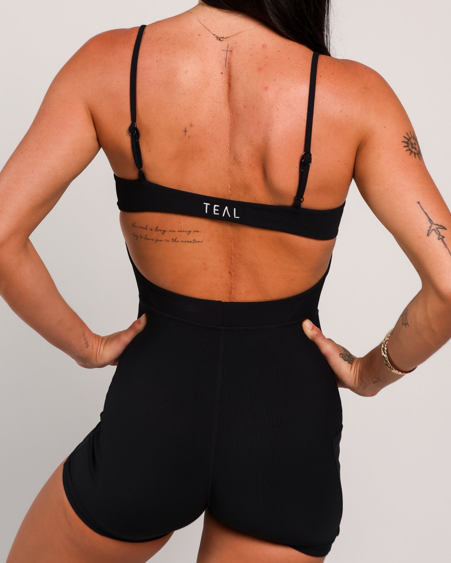 Kayla Jumpsuit in Ribbed Black