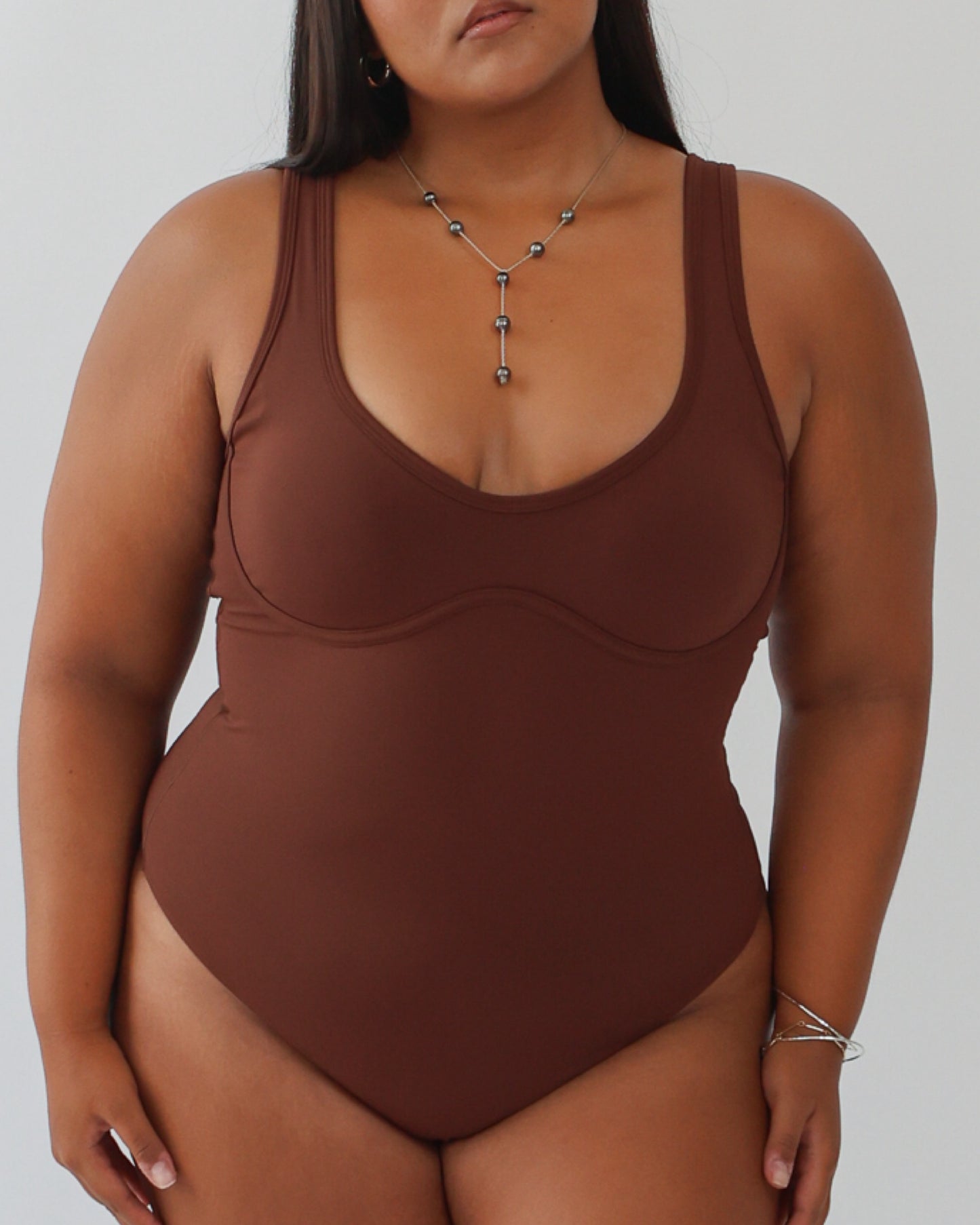 Aura Bodysuit in Mocha