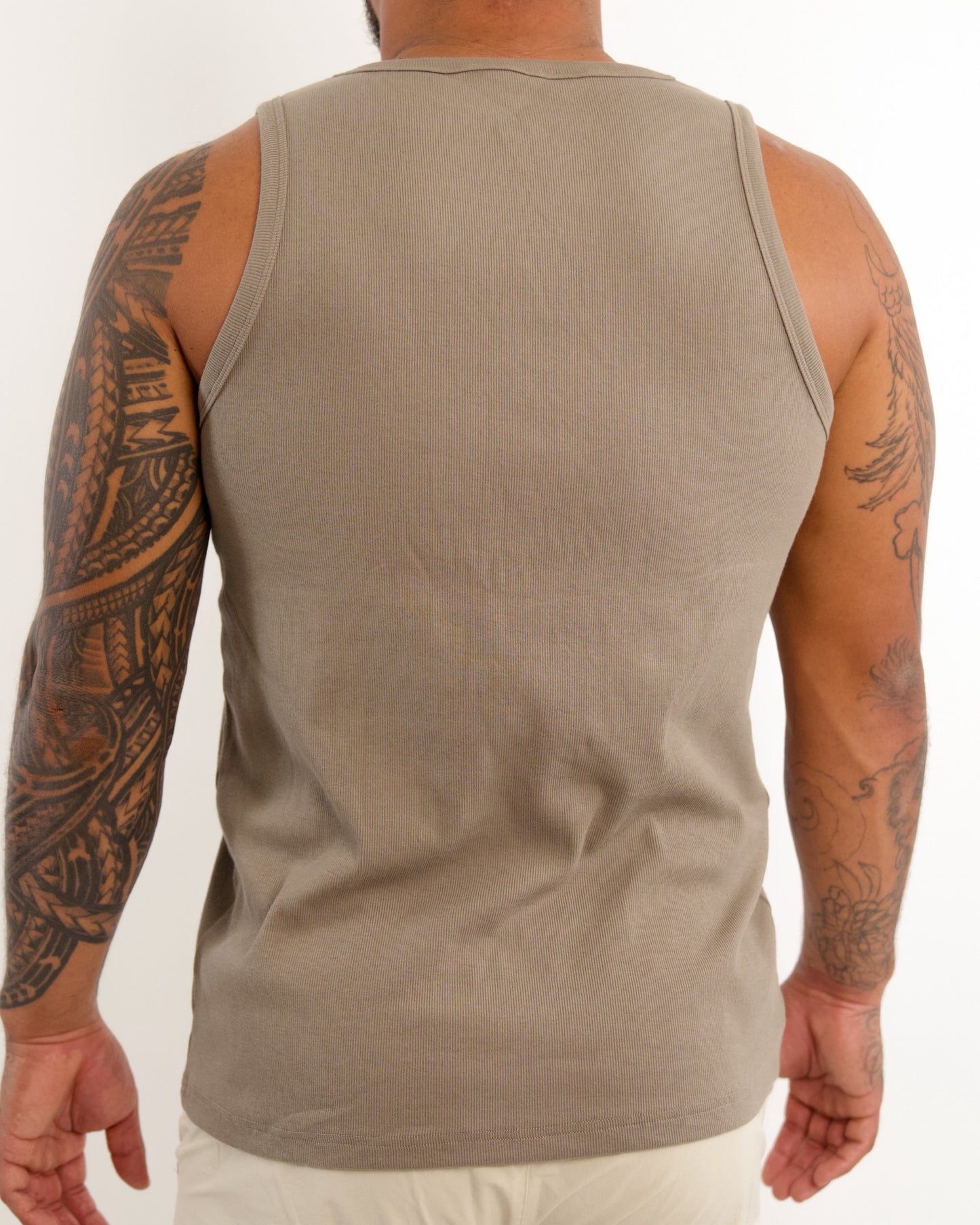 Everyday Men's Tank in Ribbed Khaki