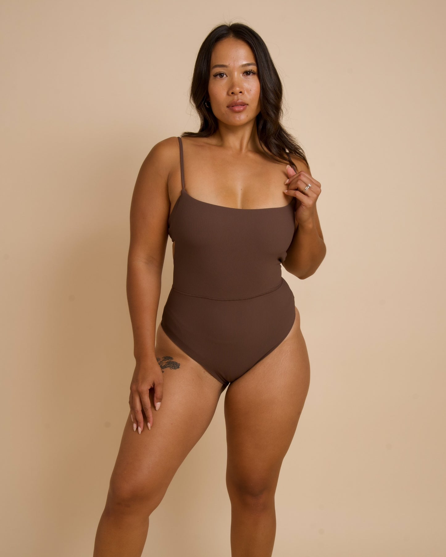 Kayla Bodysuit in Mocha