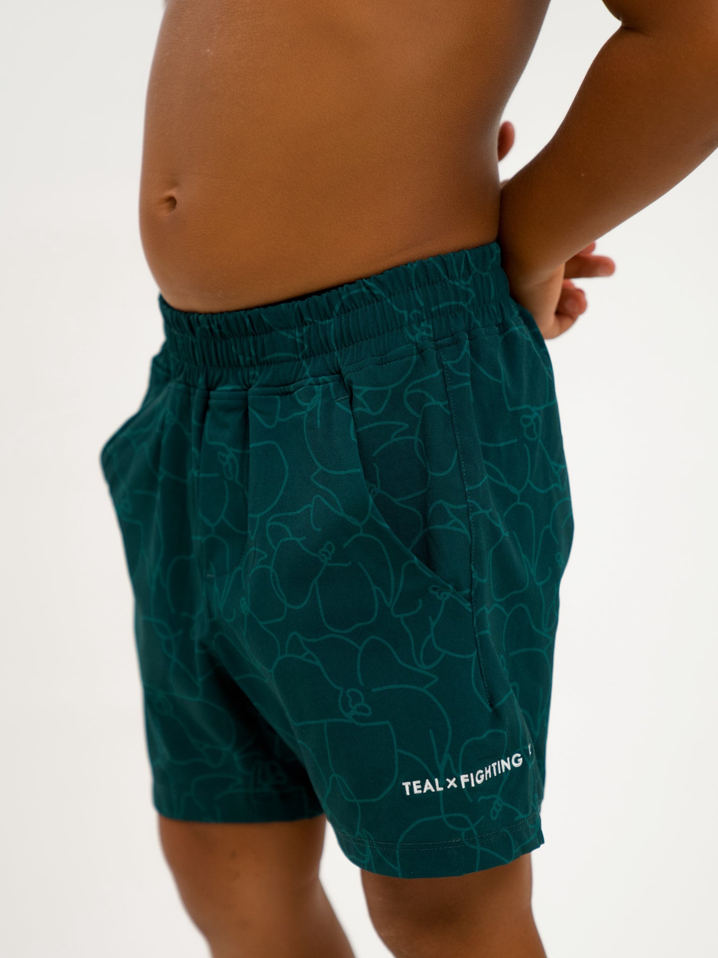 Luxe Hybrid Boy's Shorts in Pretty Pua Bondi