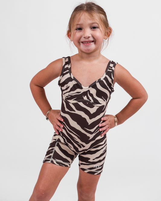Mini Aura Jumpsuit in Dark Zebra