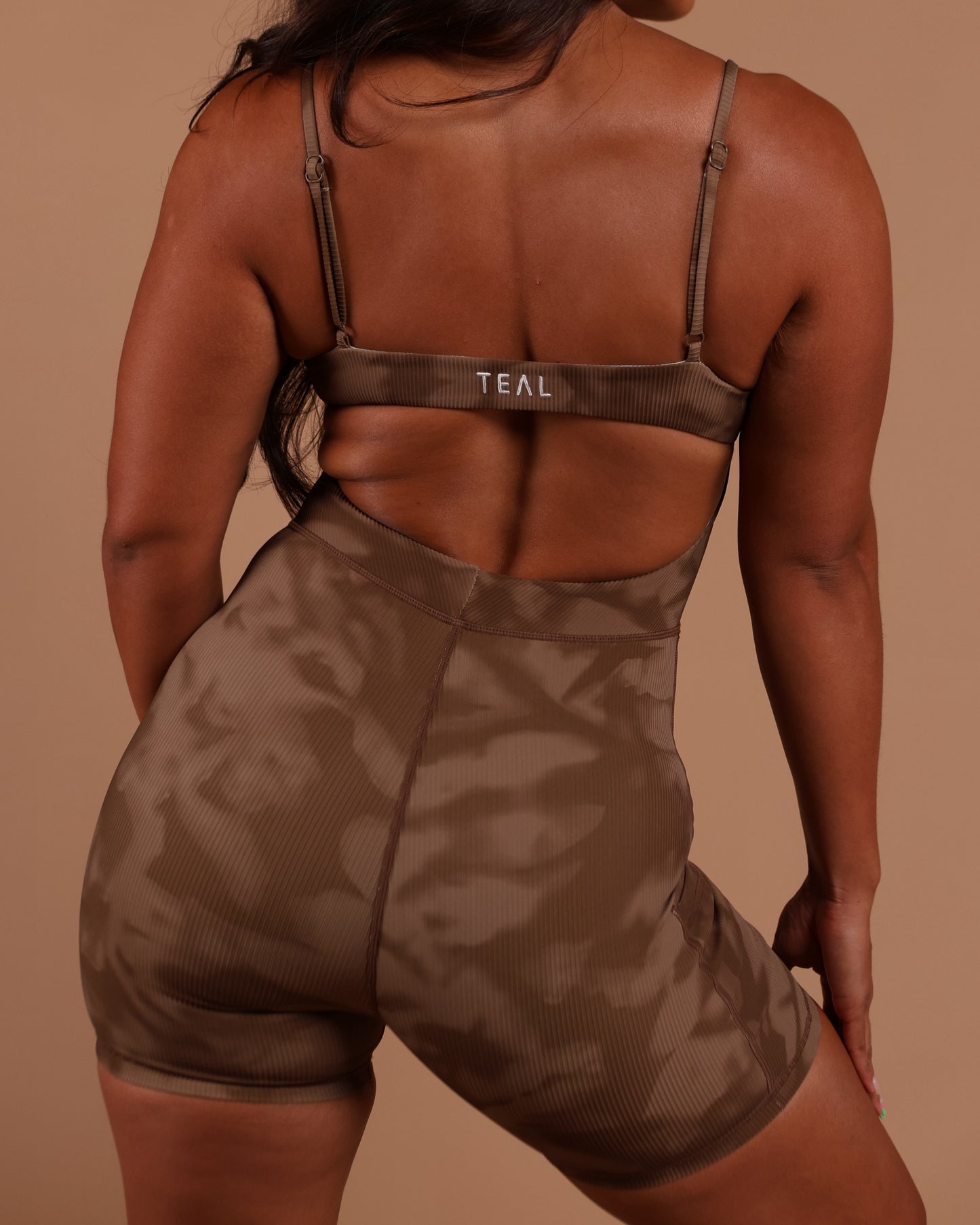 Kayla Jumpsuit in Brown Shibori