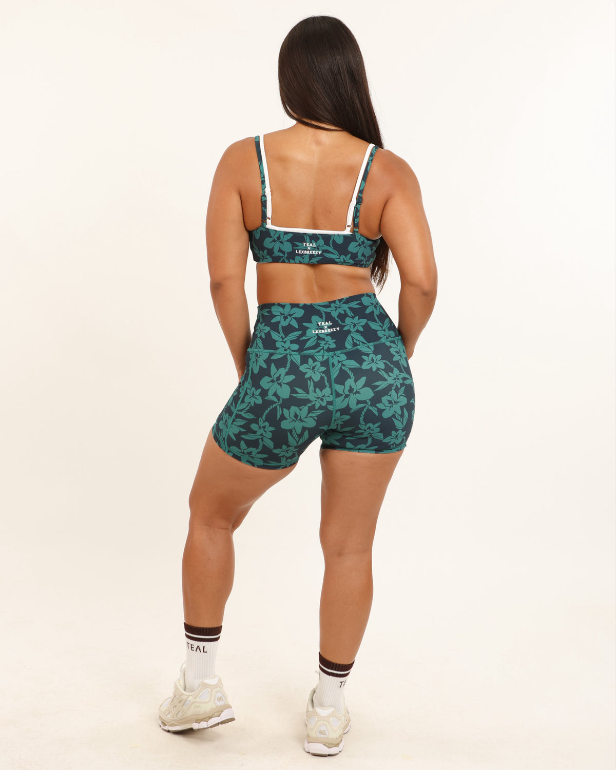 Double Layer Scoop Neck Top in Teal Orchid Lei