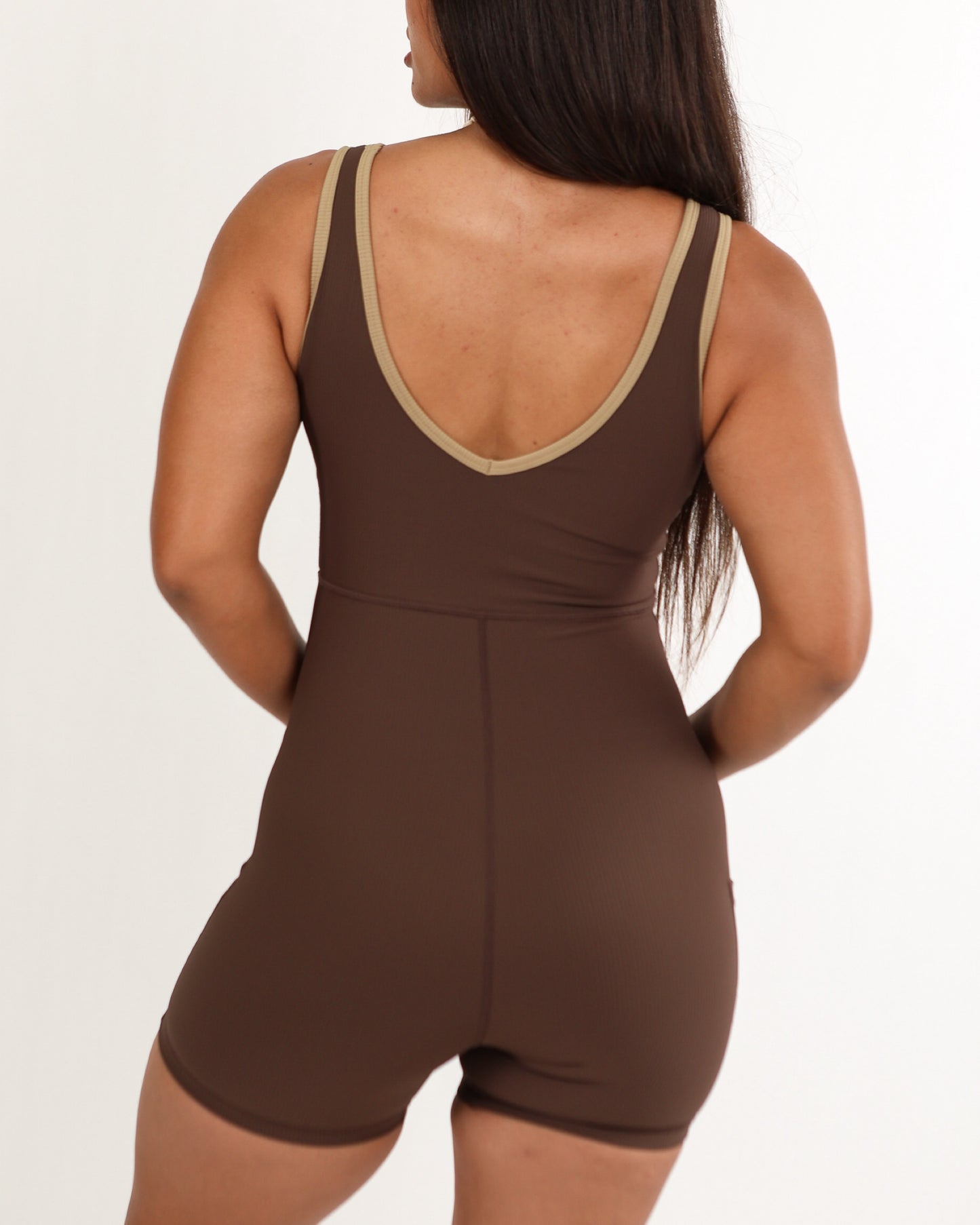Ash Jumpsuit in Ribbed Mocha