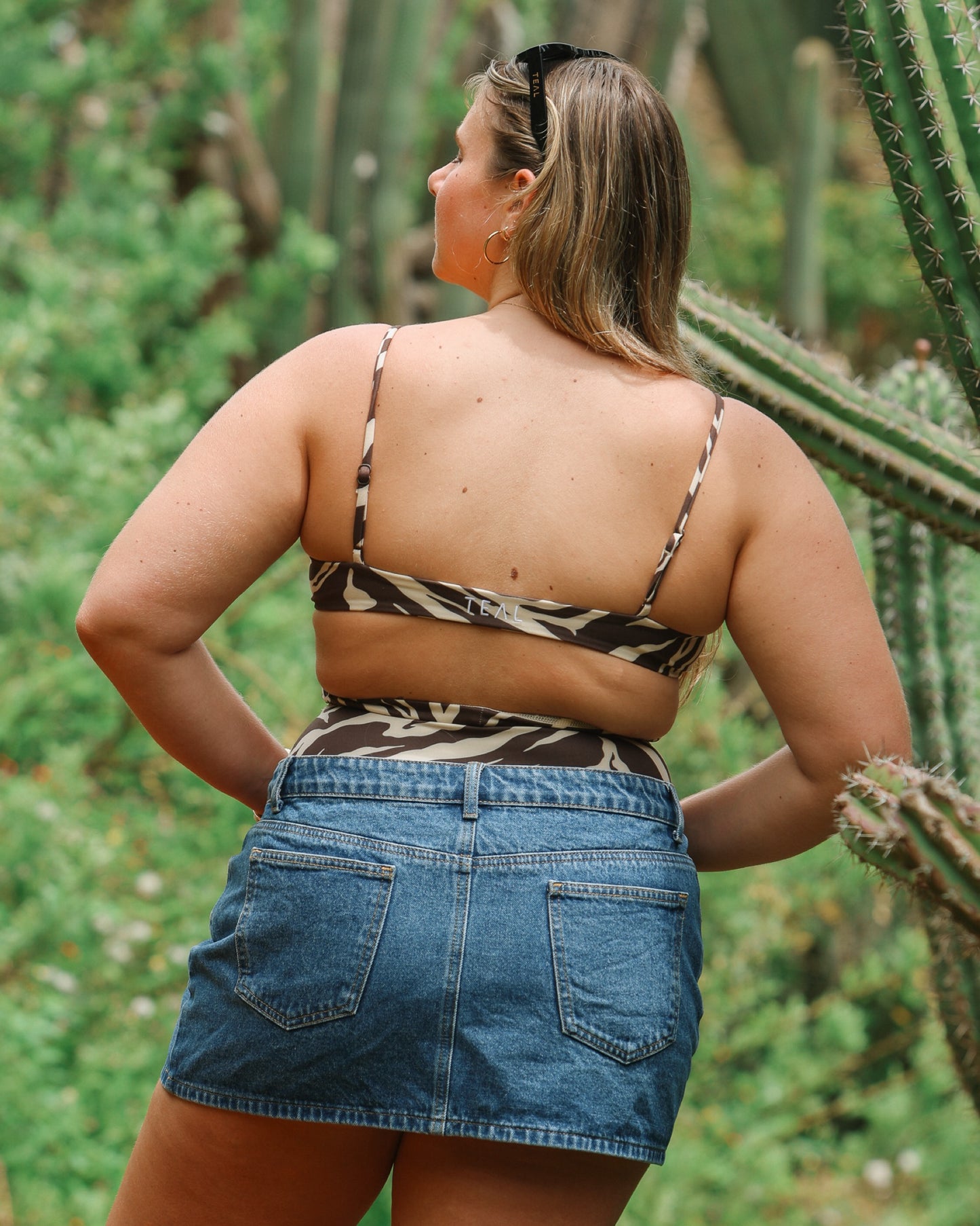 Kayla Bodysuit in Dark Zebra