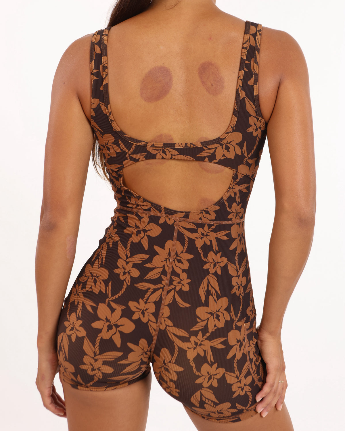 Aura Jumpsuit in Mocha Orchid Lei