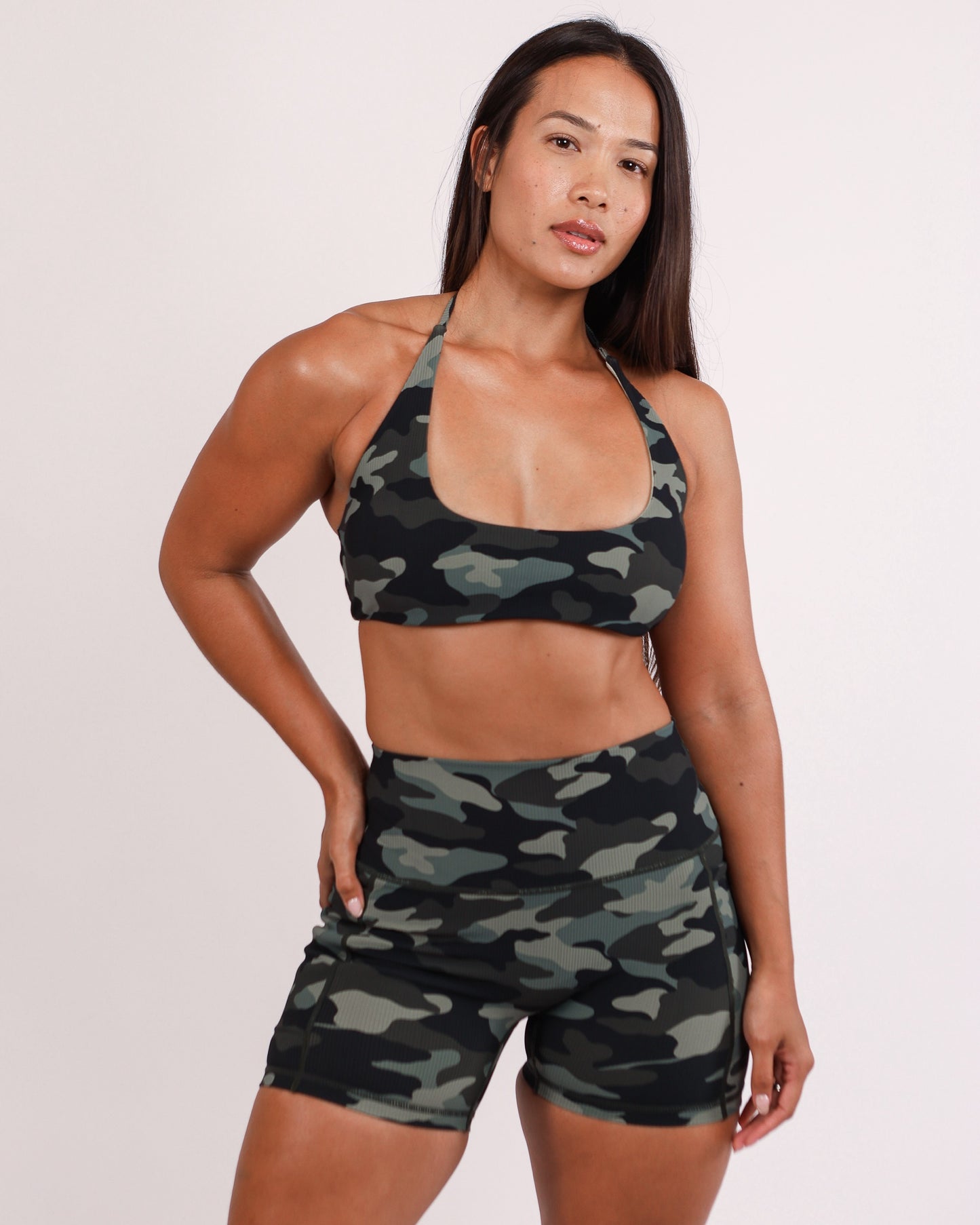 Amber Halter Top in Camo