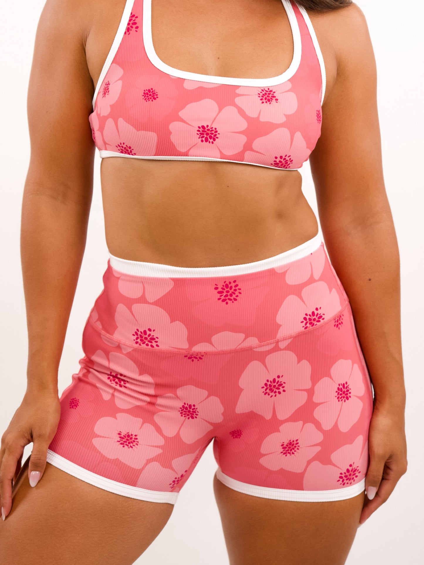 Essential 3" Biker Short in Floral Burst Rose