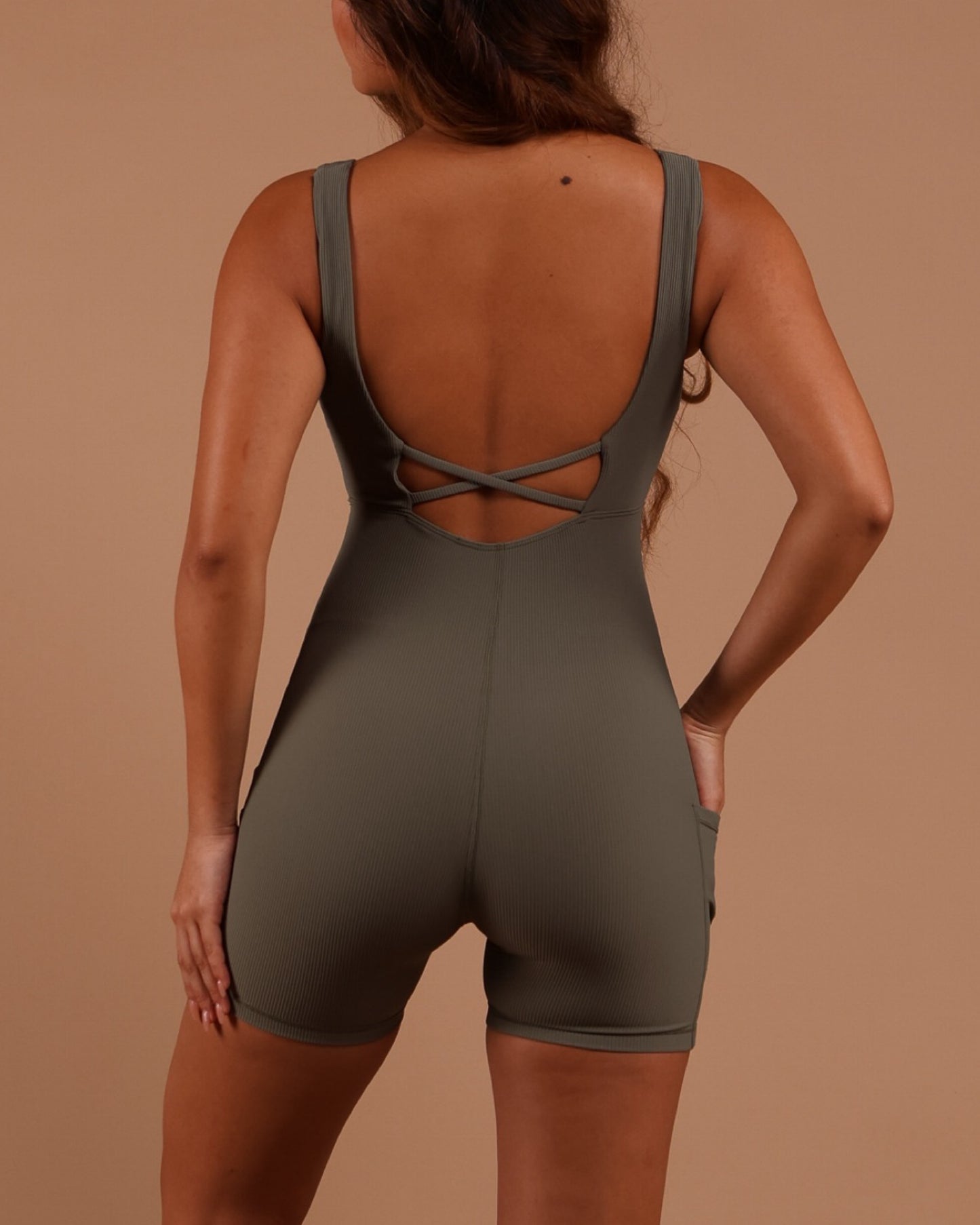 LB Jumpsuit in Ribbed Olive