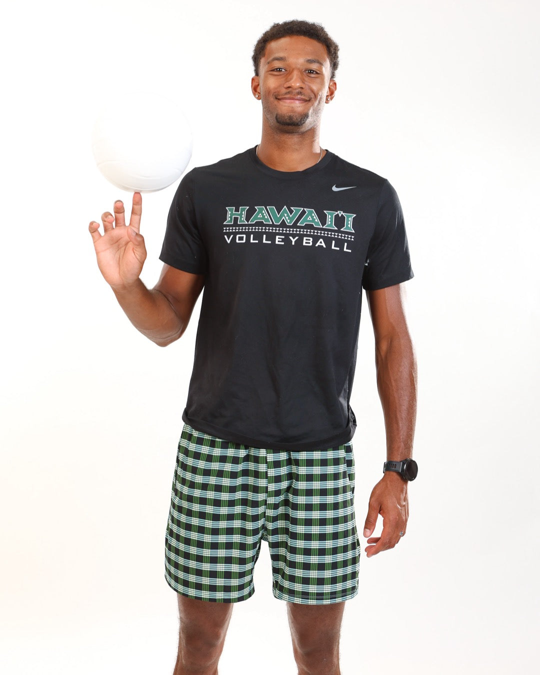 Louis Hybrid 6” Men's Shorts in UH Black Palaka