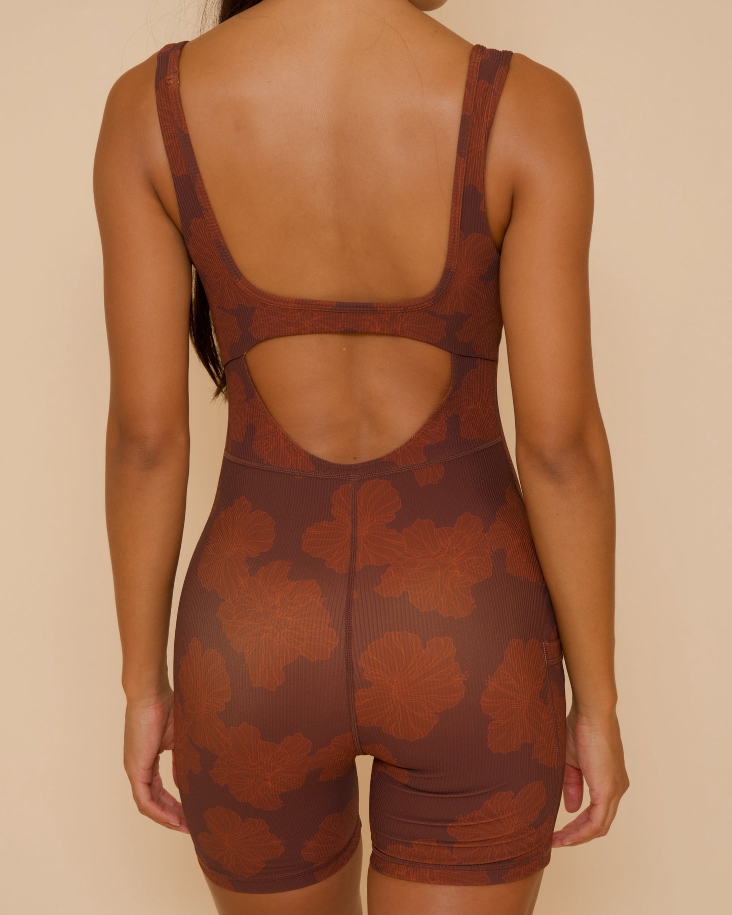 Aura Jumpsuit in Summer Hibiscus - Coco