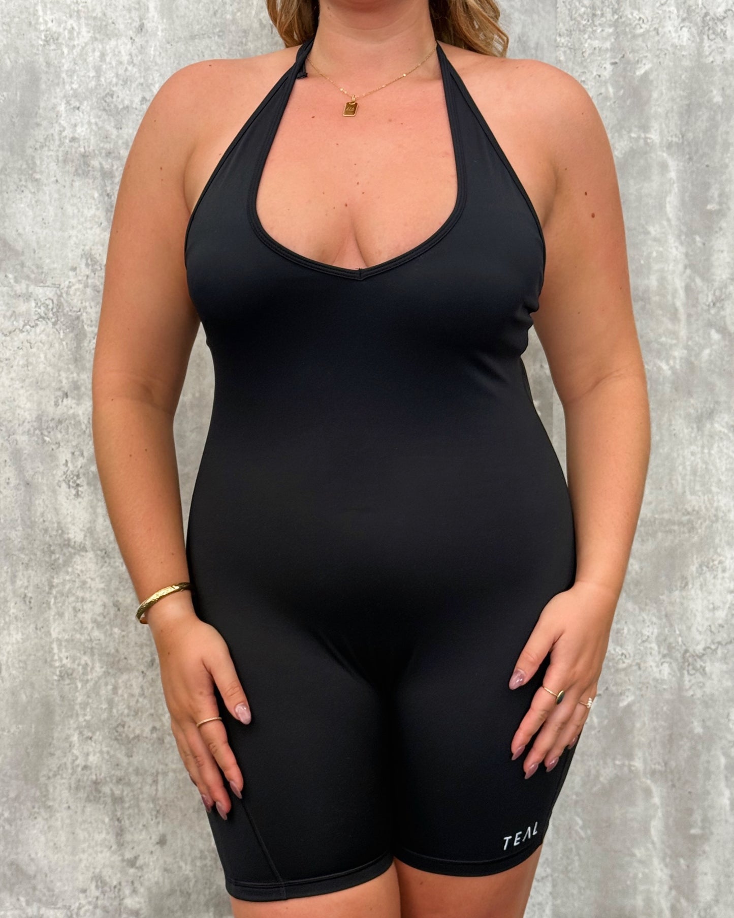 Kahea Halter Jumpsuit in Black