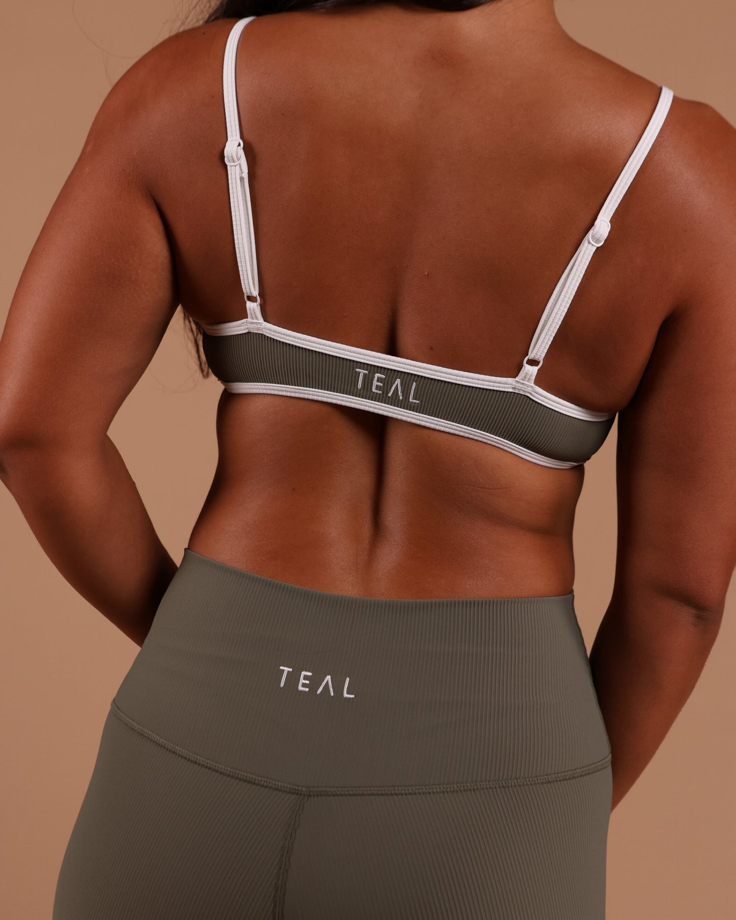 Essential Full Leggings in Ribbed Olive