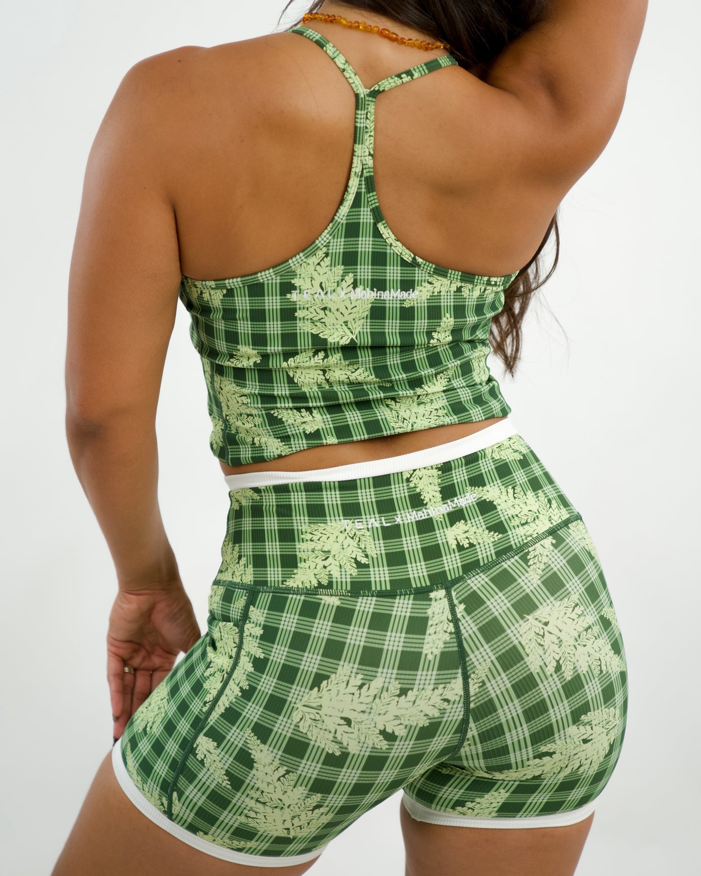 Essential 4.5" Biker Short in Green Palapalai