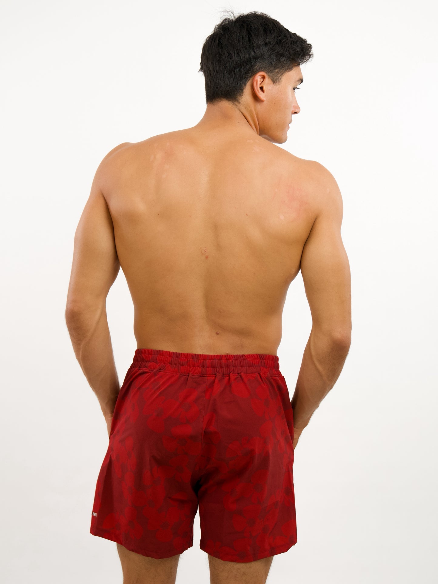 Luxe Hybrid 6” Men's Shorts in Zinnia Red Dahlia