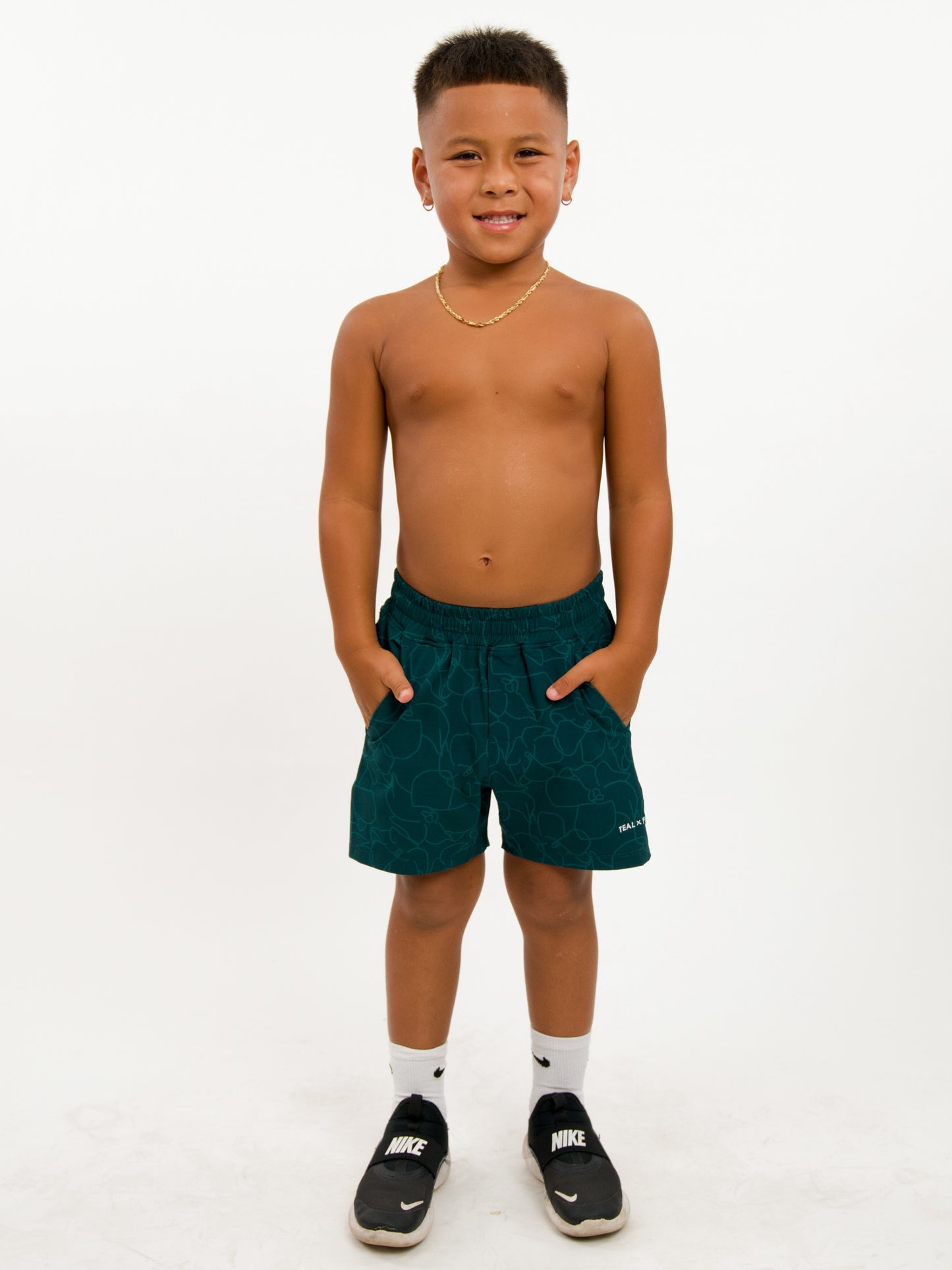 Luxe Hybrid Boy's Shorts in Pretty Pua Bondi