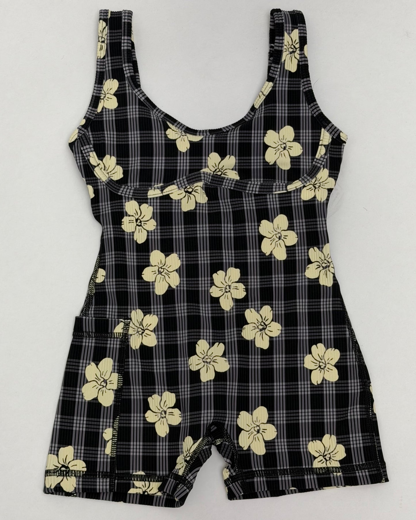Mini Aura Jumpsuit in Black Puakenikeni