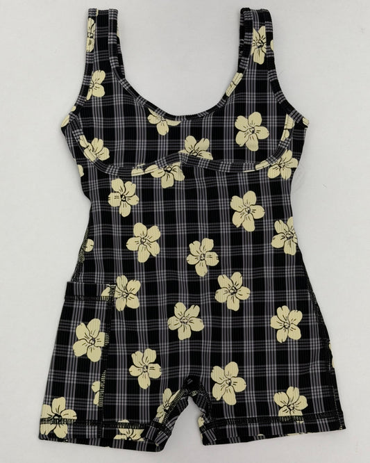 Mini Aura Jumpsuit in Black Puakenikeni
