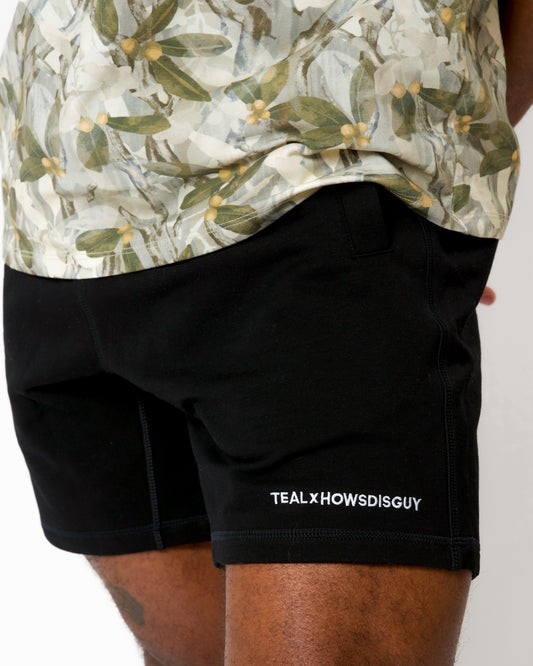Howsdisguy 7" Cotton Shorts in Black